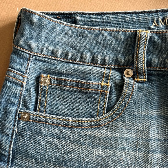 American Eagle Stretch Denim Cutoff High Rise Jean Shorts - Picture 5 of 10